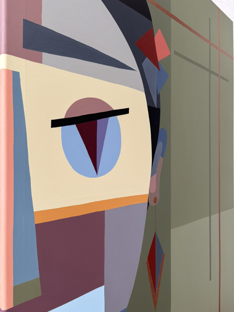 Tűnődő, 90x130 cm, geometriai, modernművészet 9